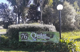 Quaker Settlement sign