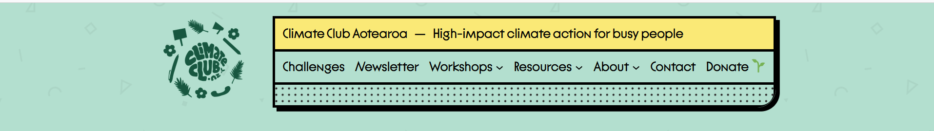 Climate Club newsletter heading