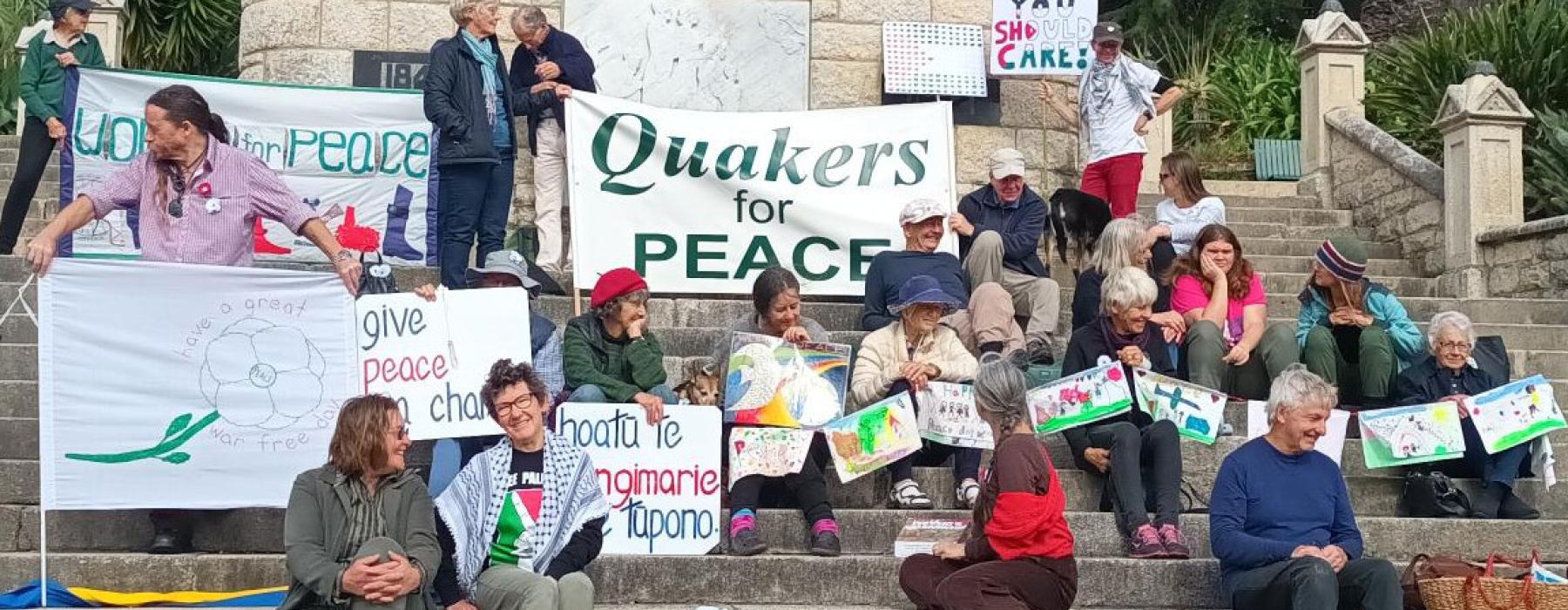 people at a peace vigil