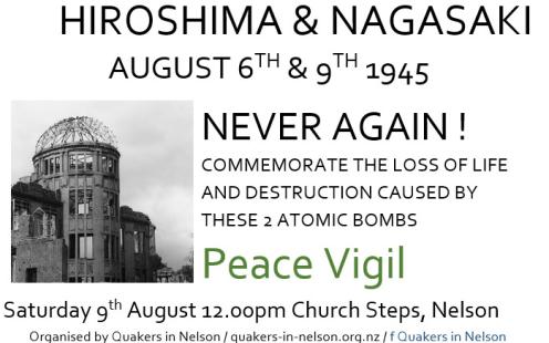 flier for Peace Vigil