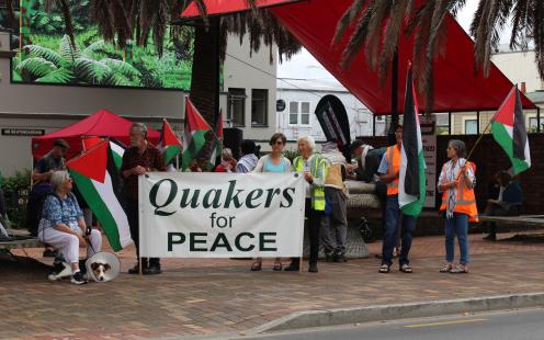 Friends at a Nelson Palestine Rally