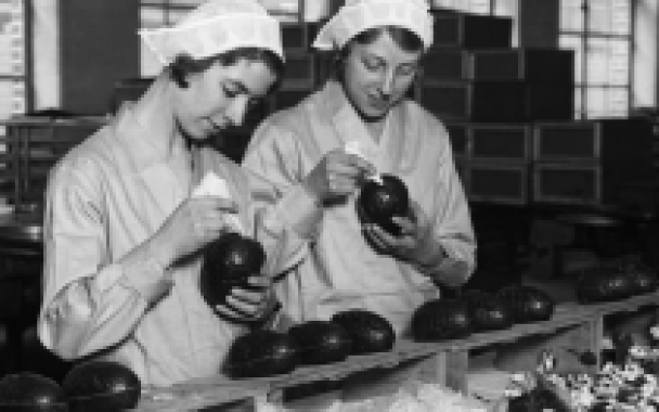 workers in chocolate factory
